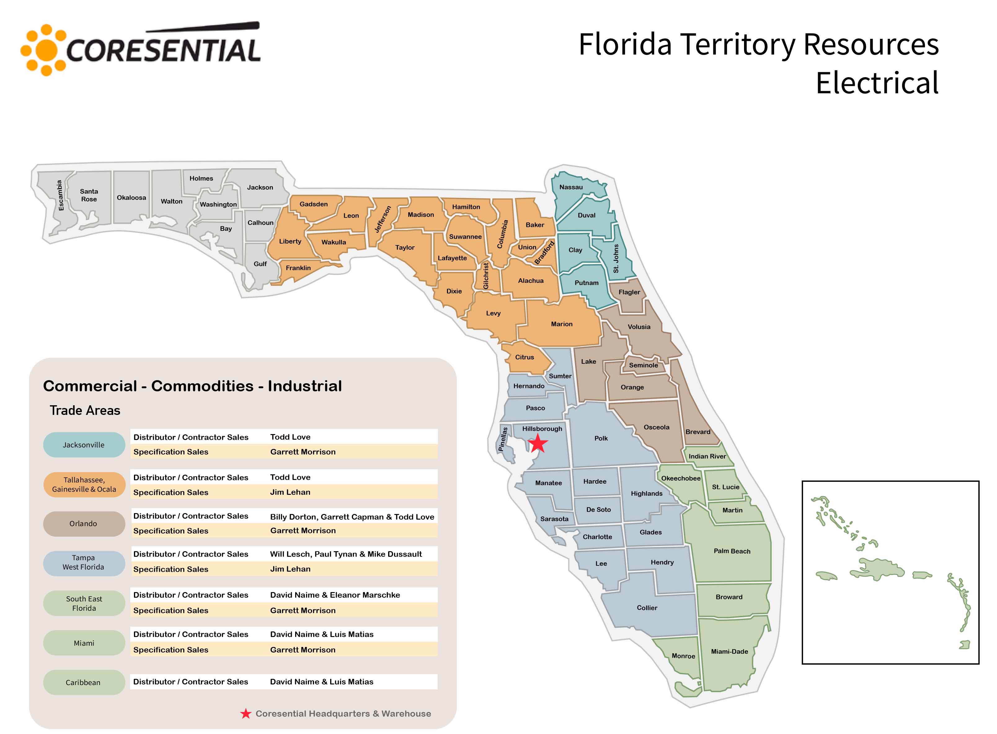 Coresential Territory Map Florida